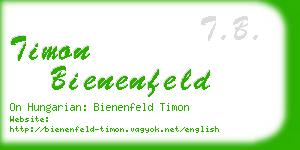 timon bienenfeld business card